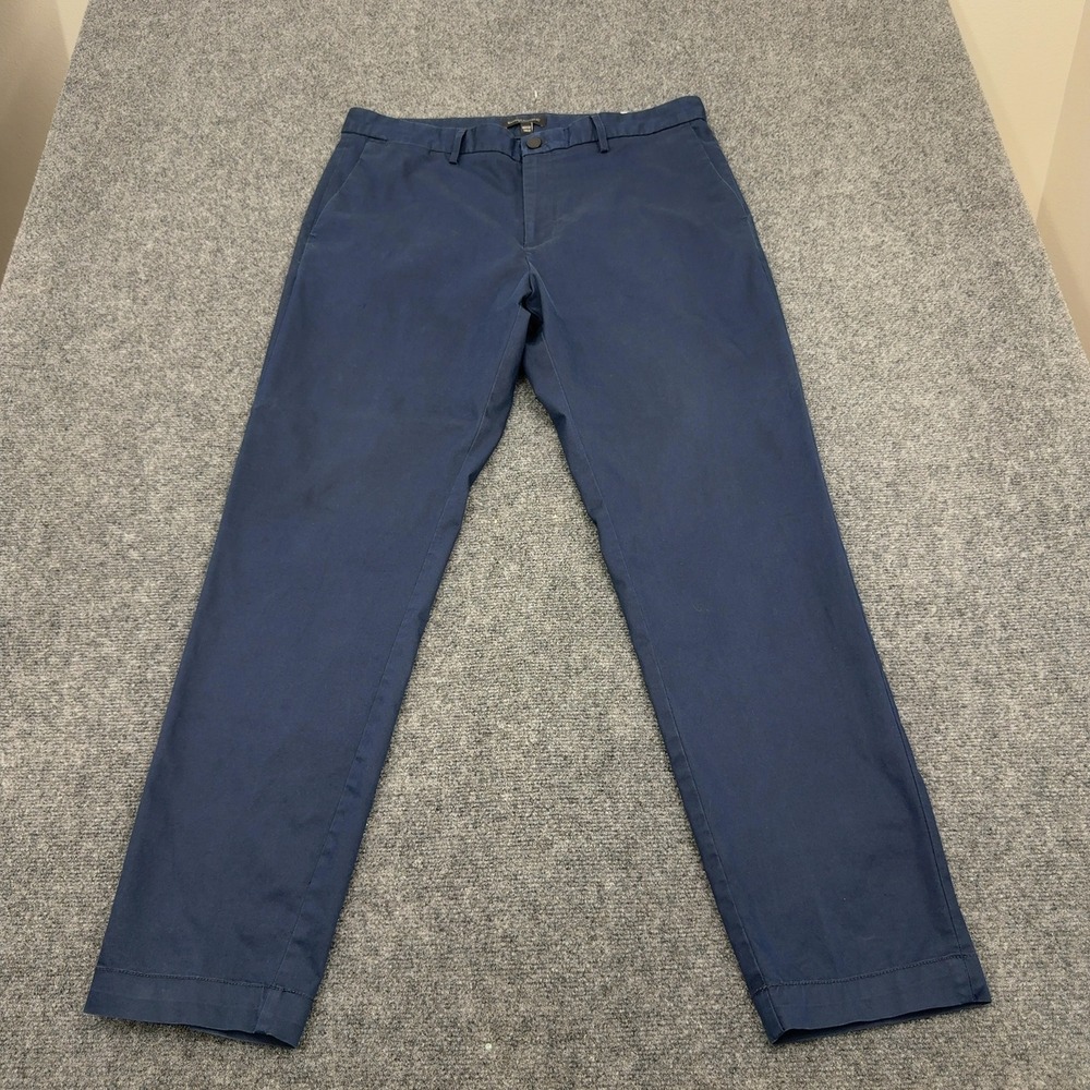 Banana Republic Pants Mens 36x32 Blue Cotton Polyester Slim Fit Chino Casual